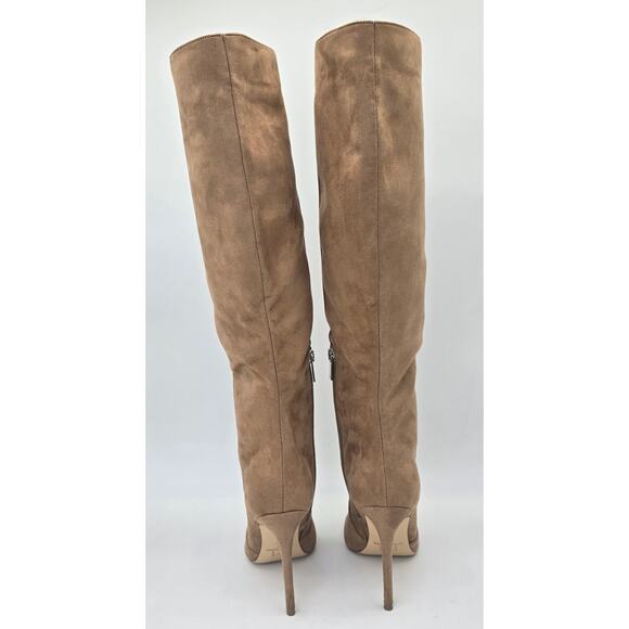 Marc Fisher Knee High Boots Ruminas 3 Tan Faux Suede Stiletto Heels Women's 6.5M - Picture 4 of 10